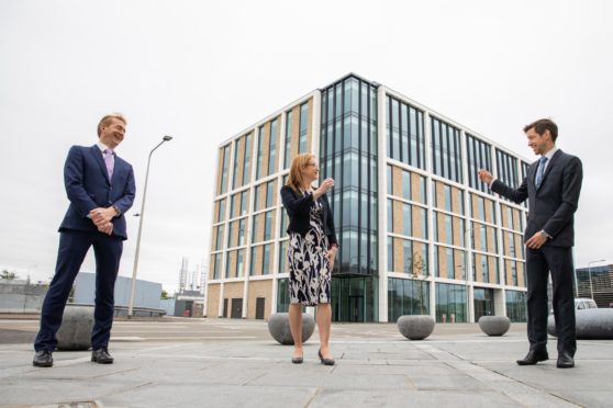 Chief Executive of Social Security Scotland, David Wallace, Cabinet Secretary for Social Security, Shirley-Anne Somerville and Leader of Dundee Council, John Alexander.