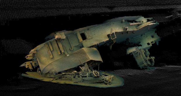 3D imagery of the boat's turret. Photo courtesy of the Univeristy of Dundee.