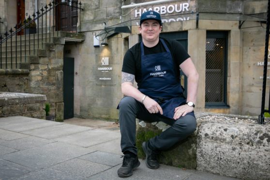 Dean Banks outside his new restaurant, Haarbour.
