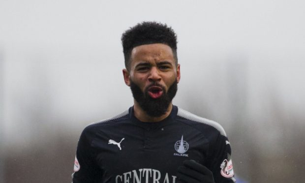 Alex Jakubiak in action for Falkirk in 2018.