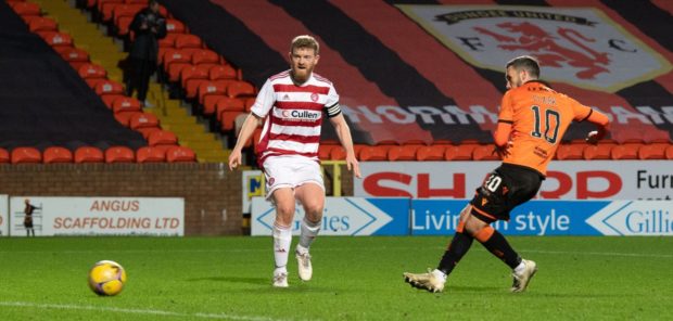 Nicky Clark makes it 1-1 on Saturday.