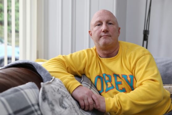 Chris Scott at home in Broughty Ferry.