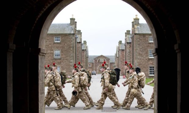 Fort George Army Closure
Black Watch march through
MOD closure threatened base Fort George at Ardersier near Inverness
PIC Trevor Martin
