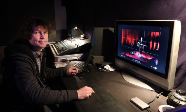 Mitch Murison at the recording studio in Park Street Dundee.