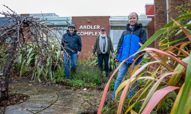 Three of the members of the Ardler Environment Group - l to r - Bill Farnan, Graham Cross and Kris Stevenson.