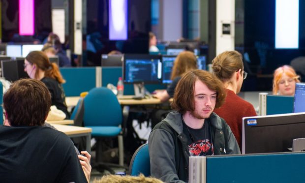 Students at Abertay University