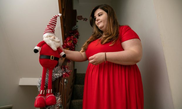 Kirsty Inglis with one of her decorations.