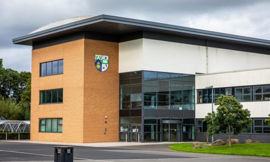 Around half the pupils at Auchmuty High School in Glenrothes are off