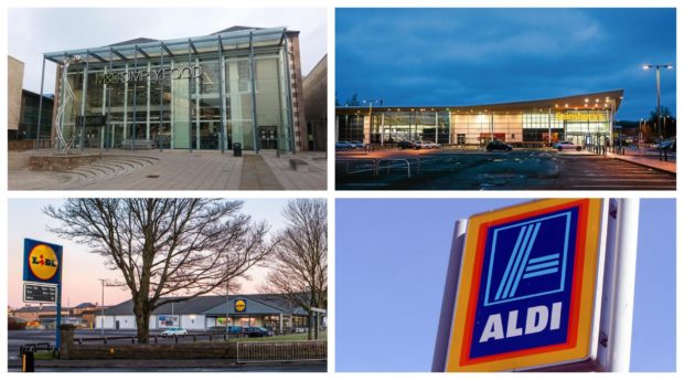 Supermarkets across Dundee.
