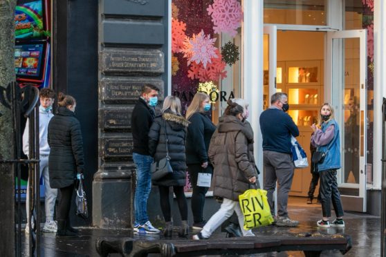 Christmas shoppers