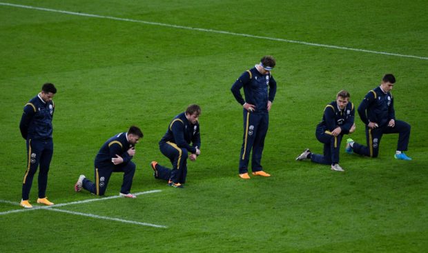 Some players from both sides took the knee, while others didn’t, before Scotland’s Six Nations win over England at Twickenham last weekend.
