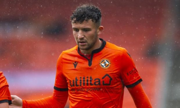 Nathan Cooney in action in Dundee United's abandoned friendly against Sheffield United last year.