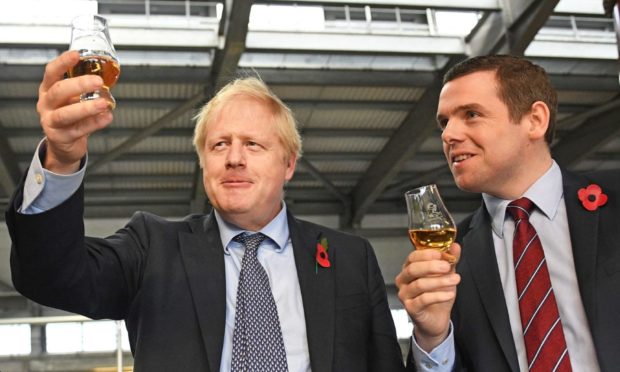 Prime Minister Boris Johnson and Douglas Ross.