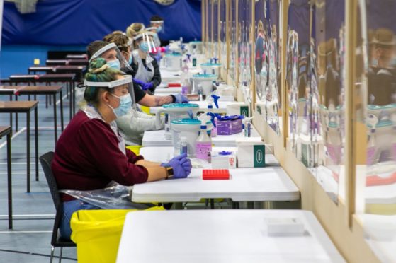 Dundee University's Covid-19 testing facility