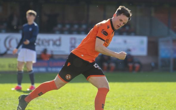 Lawrence Shankland after his goal.