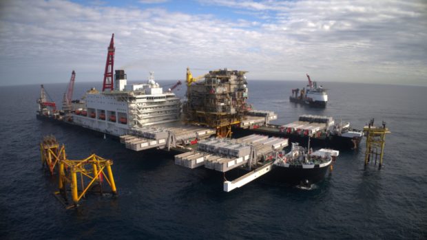 Allseas' Pioneering Spirit, the world's largest construction vessel heads for the Forth this weekend. i