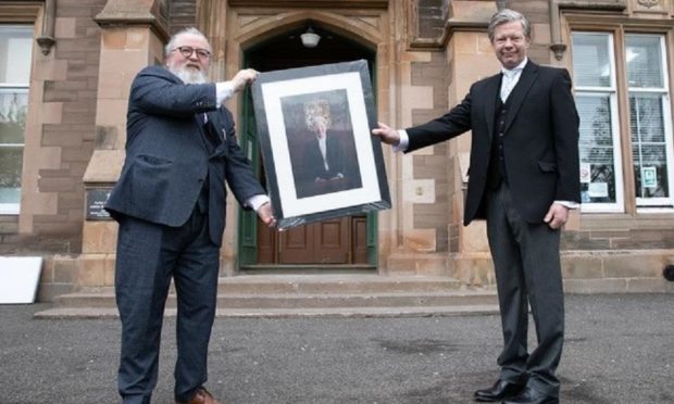 Society Dean Mike Ferrie (left) and Sheriff Gregor Murray