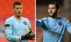Dundee United goalkeepers Benjamin Siegrist and Deniz Mehmet.