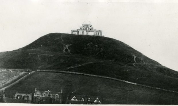 An artists impression of plans for Mills Observatory at the summit of the Law.