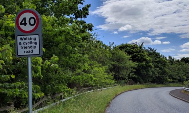 An example of a walking and cycling friendly road.
