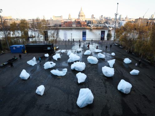 Ice Watch has created from 24 blocks of ice (Matt Alexander/PA)