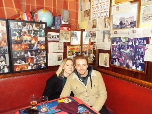 Saoirse Ronan and Jack Lowden in Glasgow on Saturday (The Laurieston/PA)