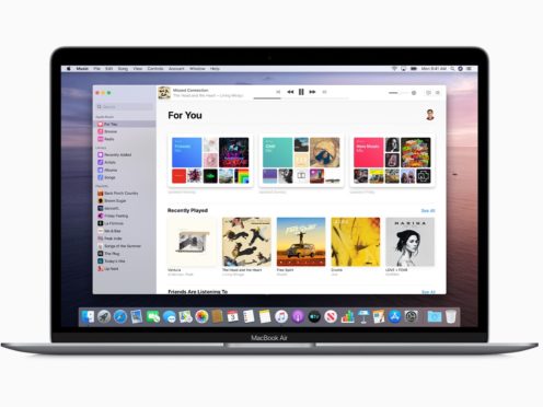 Apple Music on macOS Catalina (Apple/PA)
