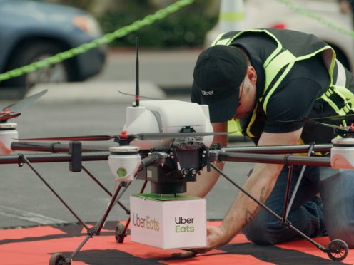Uber Eats tests sending food deliveries via drone (Uber/PA)