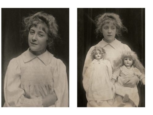Agatha Christie, aged eight, at her childhood home in Devon (The Christie Archive Trust/PA)