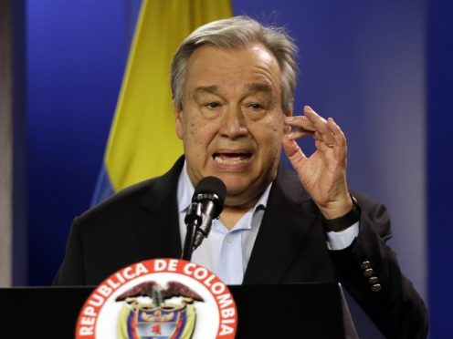 UN secretary-general Antonio Guterres said the race against climate change is currently being lost but urgent action can reverse it (AP/Fernando Vergara)