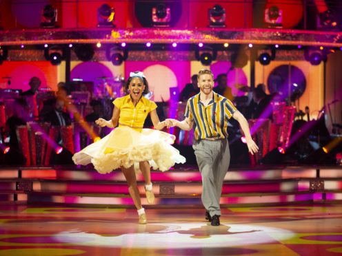 Alex Scott and Neil Jones on Strictly (Guy Levy/BBC)