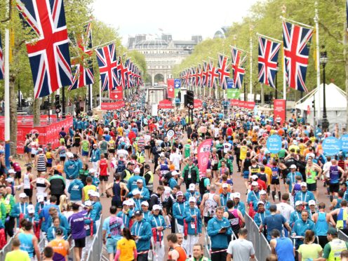 Runners during the 2019 Virgin Money London Marathon (Paul Harding/PA)