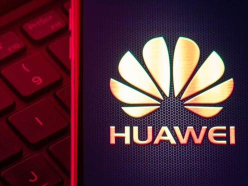 File photo dated 28/01/20 of the Huawei logo. Excluding Huawei from Britain’s 5G network will “significantly set back” the Government’s ambitions to extend broadband access, a former chairman of BT has warned.