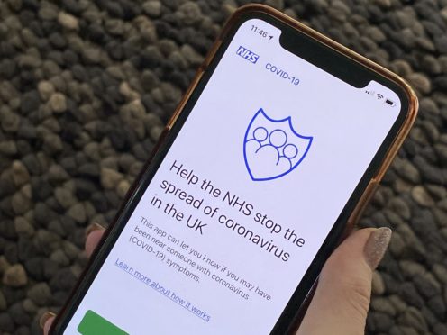 The new NHS contact-tracing app (Department of Health & Social Care/PA)