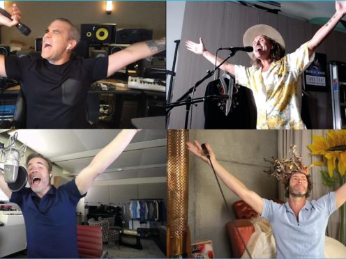 Robbie Williams and Take That (Meerkat Music/PA)