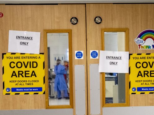 The entrance to a Covid-19 ward (PA)