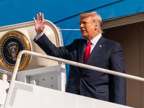Stephen Colbert said he feels ‘enormous relief’ as he was joined by his fellow late night hosts in saying a gleeful goodbye to Donald Trump (AP Photo/Manuel Balce Ceneta)