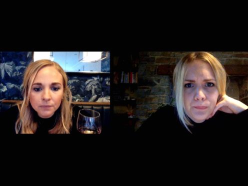Georgia Tennant and Anna Lundberg in Staged (GCB Films/Infinity Hill/BBC/PA)