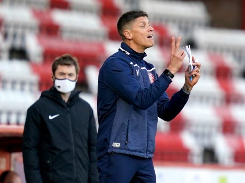 Stevenage manager Alex Revell has a doubt over captain Scott Cuthbert (John Walton/PA)