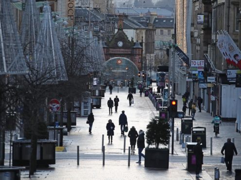 Shops are due to re-open on Scotland’s high streets from April 26 (Andrew Milligan/PA)