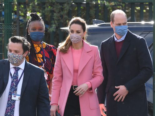 The Duke and Duchess of Cambridge arrive for a visit to School21 in Stratford, east London (Justin Tallis/PA)