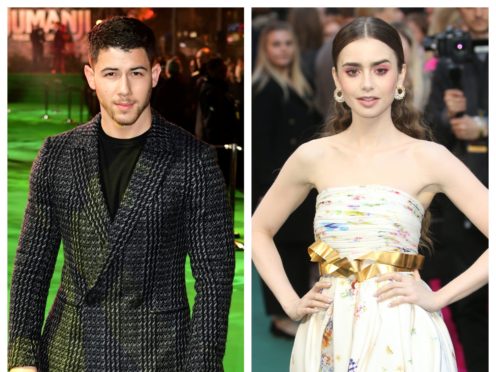 Nick Jonas and Lily Collins (PA)