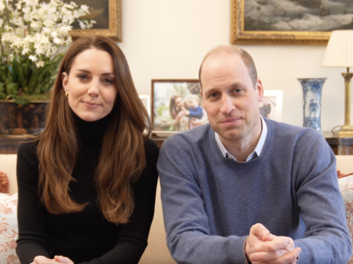 The Duke and Duchess of Cambridge in their video message for Time to Change (Kensington Palace/PA)