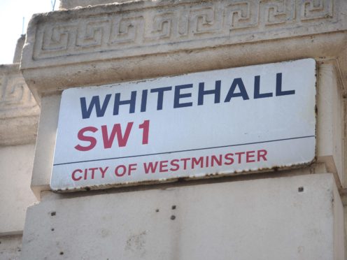 A general view of the sign of Whitehall in London as the Prince of Wales has defended his decision to write a series of letters to government ministers.