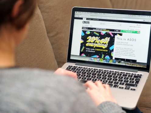 Asos will reveal its half-year results (Tim Goode/PA)