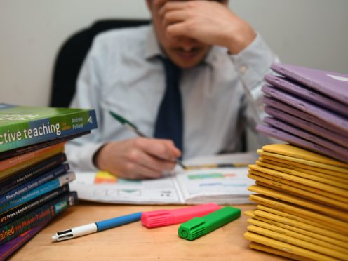 Some 87% of teachers have suffered anxiousness because of their work in the last 12 months (PA)