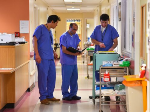 Medical staff on a ward (Jacob King/PA)