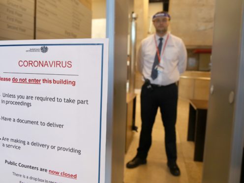 Sheriff courts reopened on Monday with Covid safety measures in place (Andrew Milligan/PA)