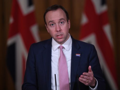 Health Secretary Matt Hancock (Stefan Rousseau/PA)