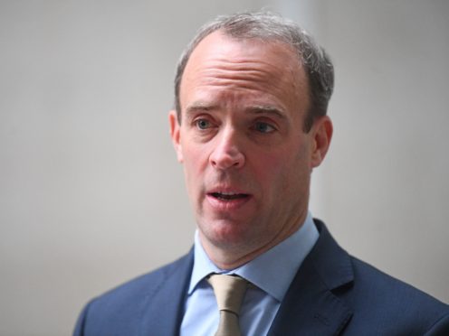 Foreign Secretary Dominic Raab (Victoria Jones/PA)